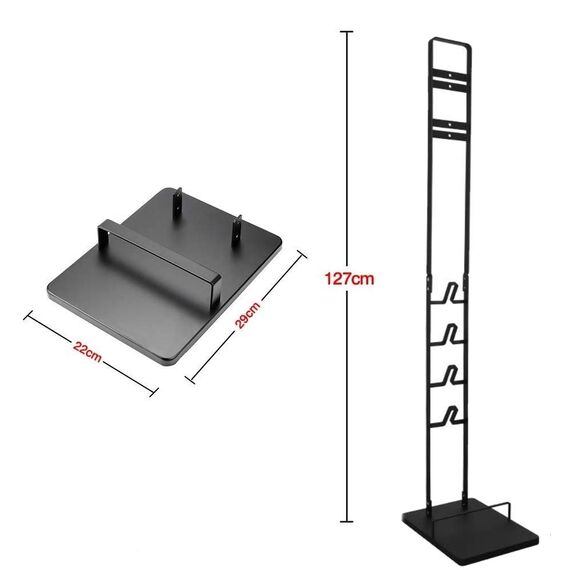 Bison Ständer für Dyson Akkusauger – Organizer & Halterung für Dyson V15s, V15, V12 Slim, V11, V10, V8, V7, V6, DC30 – DC35 | Standfuß mit Rahmen für kabellose Dyson Staubsauger (Schwarz)