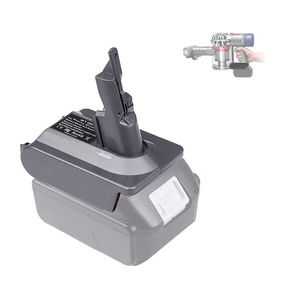 URUN für Dyson V7 Akku Adapter, MT18V7 Konvertiert für Makita 18V Lithium Akku auf für Dyson V7 Animal Fluffy Motorhead Mattress Handstaubsauger Vacuum Konverter (Nur Adapter)