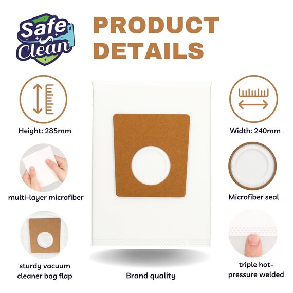 20 Staubsaugerbeutel kompatibel mit Siemens VSZ7330 Z 7.0 family allergy plus Staubsauger - VZ41FGALL,Typ G von Microsafe