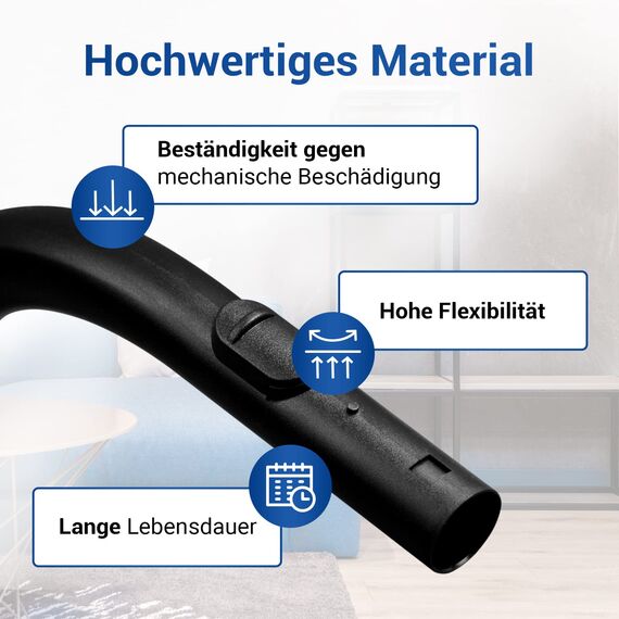 VIOKS Handgriff Griff Ersatz für Miеlе Handgriff Staubsauger 9442601 - Griffrohr 35mmØ passend für s8340 S381 Miеlе Staubsauger C1 C2 C3 S2 S4 S5 S6 S8 Compact Classic S8000 S6000 S5000 S4000