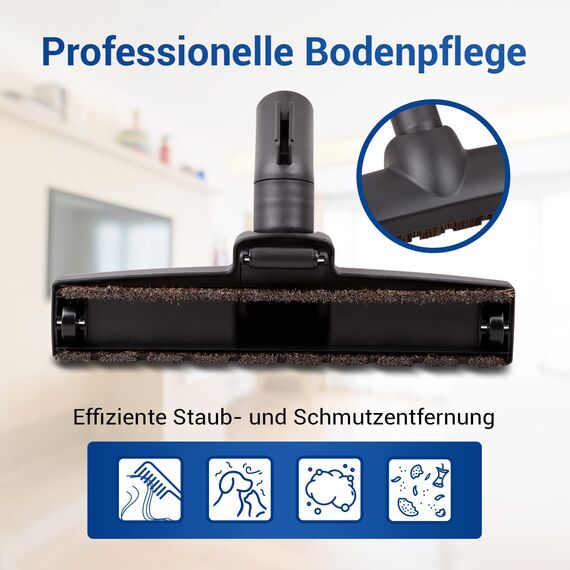 VIOKS Staubsauger Bürste für 35mm RohrØ Ersatz passend für Мiele Bodendüse 7155710 Parquet Twister SBB300-3 - S8340 Staubsauger Bürstenaufsatz