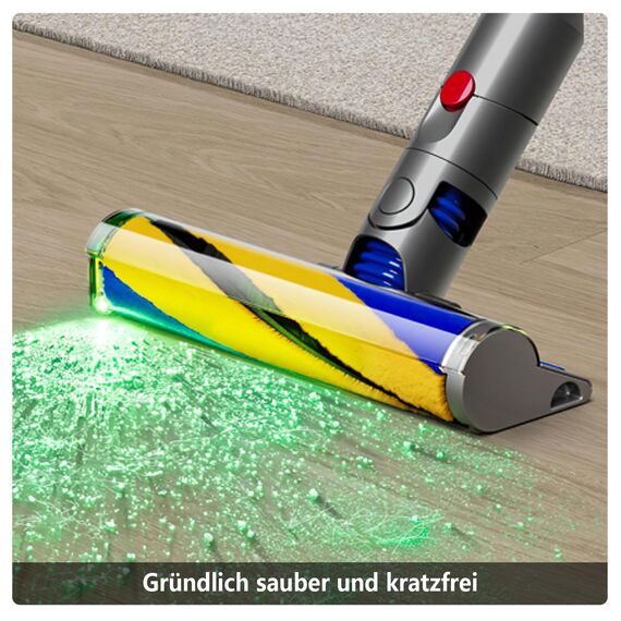 Yivy Ersatz Bürstenwalze für Dyson Gen5/V15 und V15 Detect Slim /V12 Slim /V10 Slim/V8 Slim Series Staubsauger Softwalzen Bodendüse, Gelb und Blau Fluffy Bürstenleiste Teil Nr. 971634-01