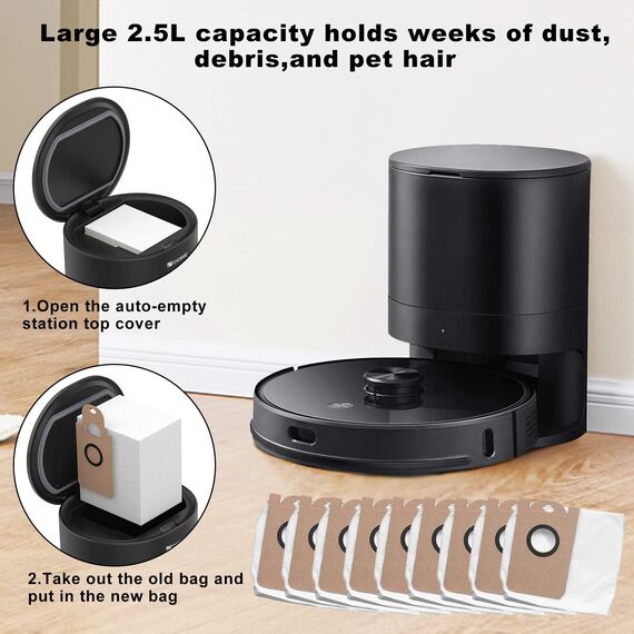 6er-Pack Staubbeutel für Proscenic M8 Pro / M7 Pro / M7 MAX, für Neabot NoMo N1+, N1 Plus, N2 Staubsauger Zubehör