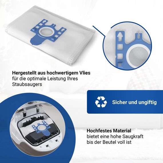 VIOKS 10x Staubsauger Beutel Ersatz für Miеle Staubsaugerbeutel 9917730 + 2x Filtermatte passend für S 8340 Miеle Staubsaugеr & Ersatz für Miеlе GN Staubsaugеrbеutel