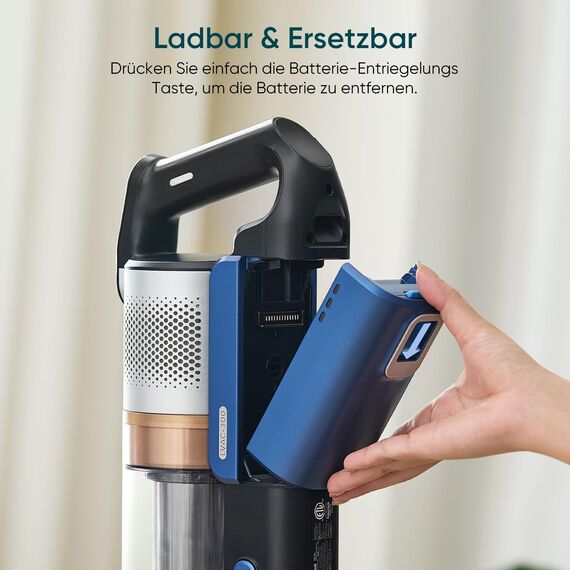 Levoit Originaler Ersatzbatterie für LVAC 300 Akku Staubsauger, Laufzeit bis zu 60 Minuten, 3000mAh Lithium-Batterien
