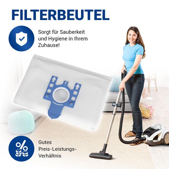 VIOKS 5X Staubsauger Beutel Ersatz für Miеle Staubsaugerbeutel 9917730 + 1x Filtermatte passend für S 8340 Miеle Staubsaugеr & Ersatz für Miеlе GN Staubsaugеrbeutel