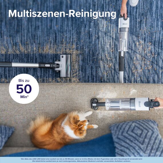 Levoit Originaler Ersatzbatterie für LVAC 200 Akku Staubsauger, Laufzeit von 12 bis zu 50 Minuten, Ladezeit 3-4 Stunden, 2200mAh Lithium-Batterien