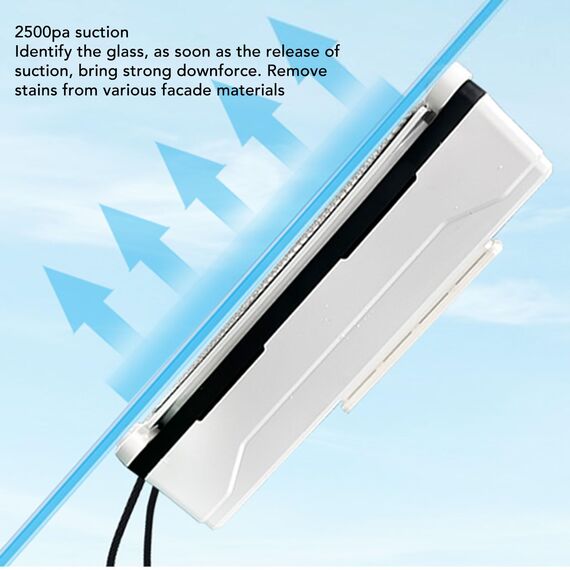 Fabater Fensterputzroboter, 2500Pa Fensterputzroboter mit Automatischer Wassersprühung, Ferngesteuerter Fensterputzroboter mit Intelligenter Pfadplanung, Kantenerkennung, 50-ml-Reservoir
