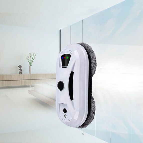 Fensterreinigungsroboter mit automatischem Wasserstrahl, 5600 PA, automatischer Fensterreiniger, intelligente Navigation, Fernbedienung, für glatte Oberflächen, mit 10 Reinigungstüchern (C 2800 Pa)