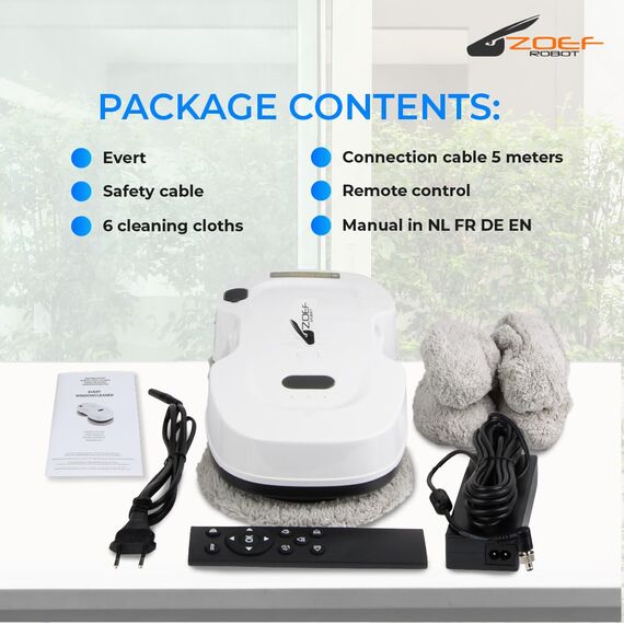 Zoef Robot RB80Z Roboter Fensterreiniger, Kunststoff, blank