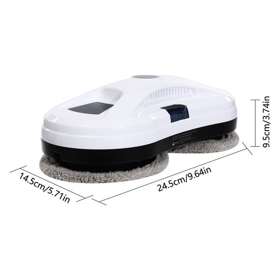 Kanbihao Fensterputzroboter Elektrisch, Automatischer Fensterreiniger Roboter Mit Fernsteuerung Und 10 Reinigungspads, Intelligente Fensterroboter Zum Reinigen Gerahmtem Glas, Weiß