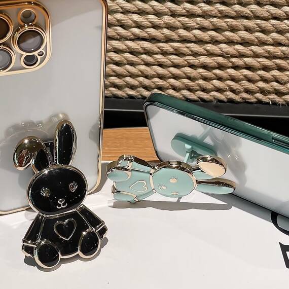 Tivenfezk Nadoli für Samsung Galaxy S21 Herz Hase Versteckt Ständer Hülle,Karikatur Glitzer Ständer Weiche Silikon Bling Durchsichtig Schutzhülle,Rosa
