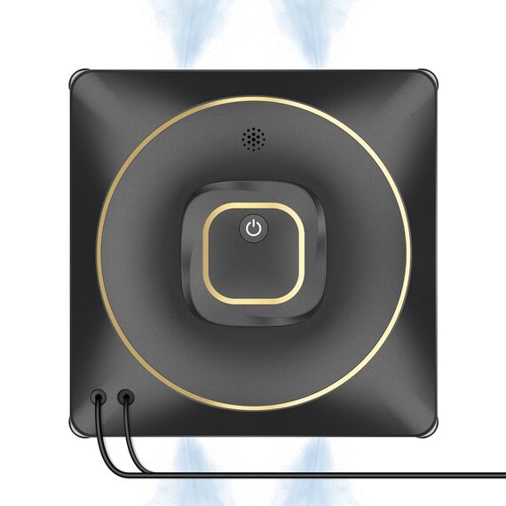 Jemyths Fensterputzroboter, Vier Düsen Ultraschall Sprühfunktion, 120ml Tank, Fensterreiniger Elektrisch mit 3500 Pa Saugkraft, 4 Reinigungsmodi für Innen oder Außen Hochhausfenster