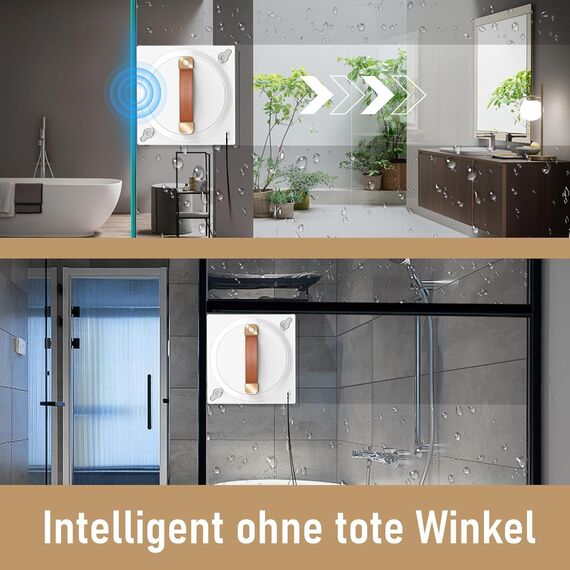 iDEEBO G500A Fensterputzroboter, Fensterroboter mit 2-Fach Sprühsystem, Auto Wegplanung mit 100ML Tank für alle Arten von Fenstern geeignet