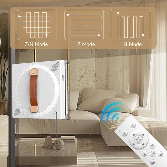 iDEEBO G500A Fensterputzroboter, Fensterroboter mit 2-Fach Sprühsystem, Auto Wegplanung mit 100ML Tank für alle Arten von Fenstern geeignet