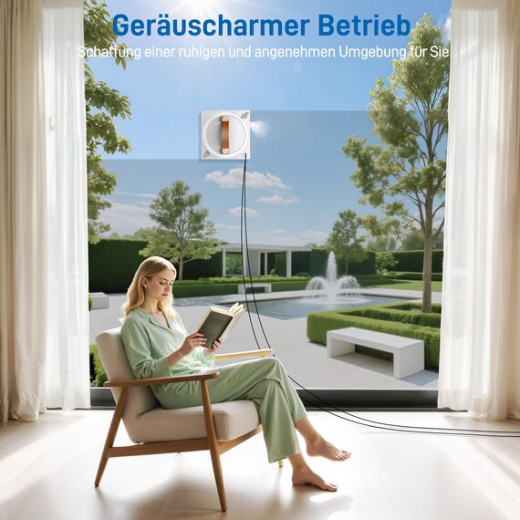 iDEEBO G500A Fensterputzroboter, Fensterroboter mit 2-Fach Sprühsystem, Auto Wegplanung mit 100ML Tank für alle Arten von Fenstern geeignet