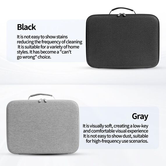 JOYSOG Hartschalen-Organizer-Tasche für Ecovacs Mini-Fensterreinigungsroboter, schützende Tragetasche (35 x 25,5 x 8,5 cm) (schwarz)