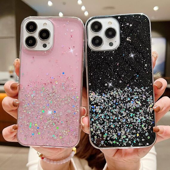 Tivenfezk Nadoli für Samsung Galaxy S10 Herz Hase Versteckt Ständer Hülle,Karikatur Glitzer Ständer Weiche Silikon Bling Durchsichtig Schutzhülle,Lila