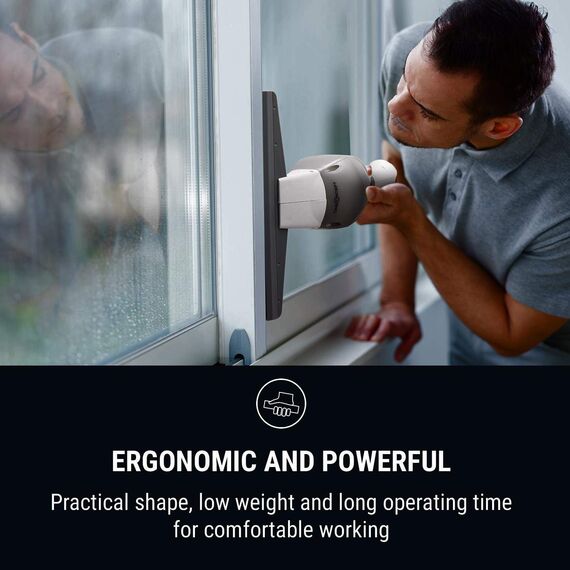 Oneconcept Swoop Fensterreiniger 10W Wischer Tuch Sprühflasche Verlängerung weiß