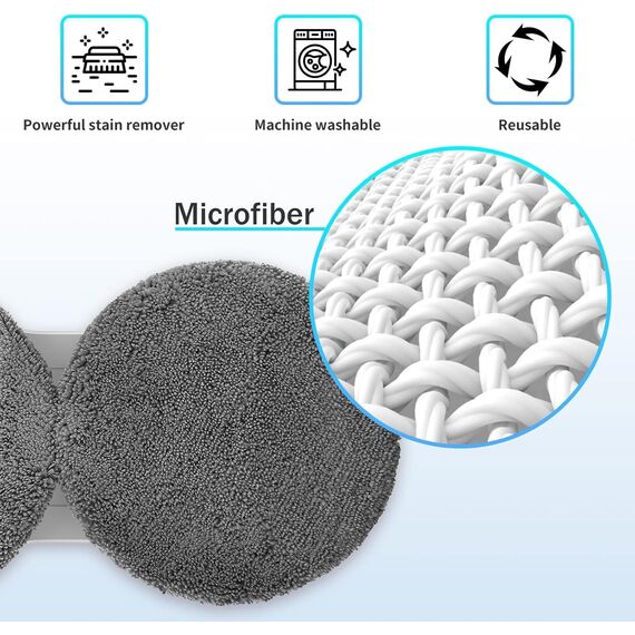 HIXZAP 10 Stück Mikrofaser-Ersatzpads für X1 Fensterreiniger, wiederverwendbar, maschinenwaschbar (10)