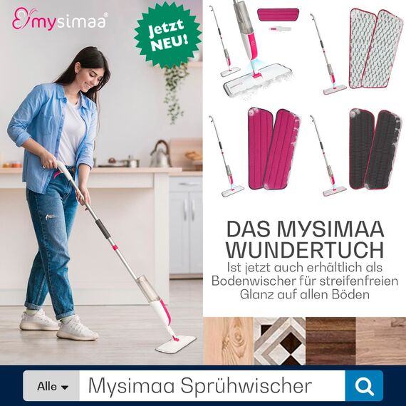 mysimaa Mikrofasertücher 40x40 – Fenstertuch Streifenfrei, Microfasertuch Autopflege, Putzlappen Küche - Reinigungstücher und Putztücher ohne Putzmittel, Auto, Staubtücher