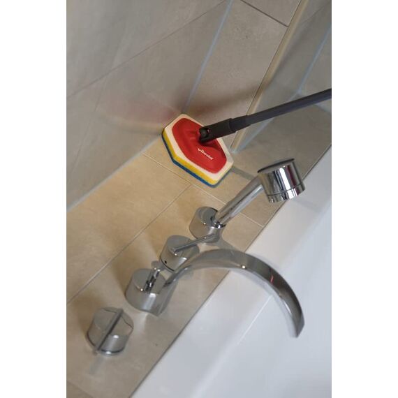 Vileda Bad Blitz Ersatzschwamm, hexagonale Form, für die Badreinigung, kein Verkratzen