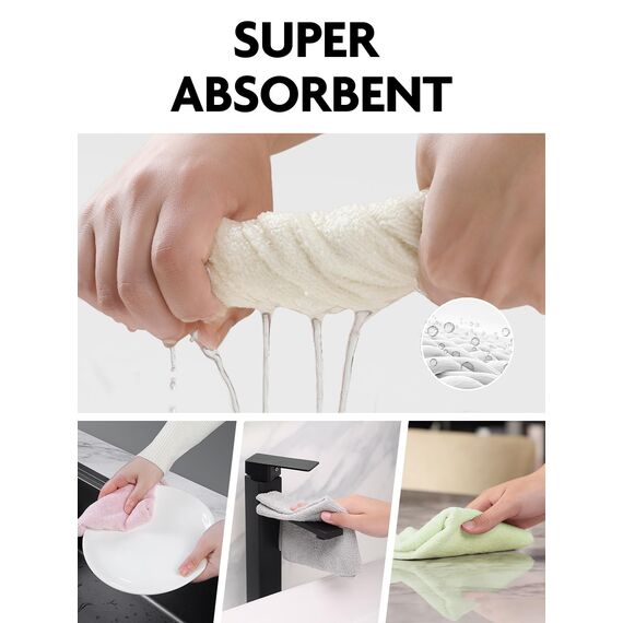 Fantasticlean Mikrofaser Reinigungstücher, 75 Stück pro Rolle Abreißbare Putztücher, Wiederverwendbare Fusselfreie Lappen für Auto, Küche und Haus 30x30cm-Grau