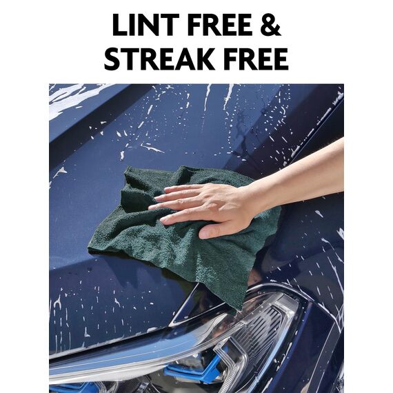 Fantasticlean Mikrofaser Reinigungstücher, 75 Stück pro Rolle Abreißbare Putztücher, Wiederverwendbare Fusselfreie Lappen für Auto, Küche und Haus 30x30cm-Waldgrün