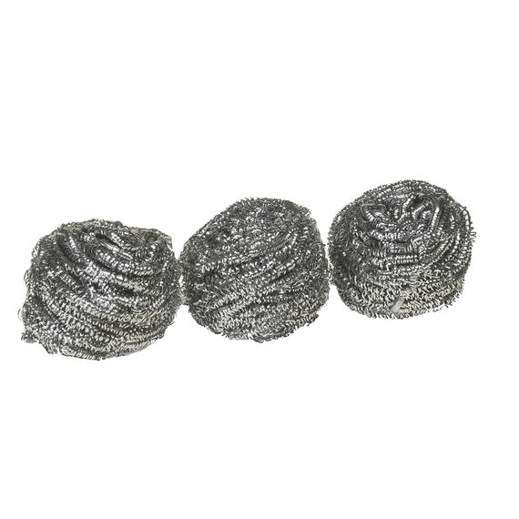 Spontex Spirinett Edelstahlspiralen, ideal für hartnäckigen Schmutz in Töpfen und Pfannen, aus rostfreiem Recycling-Edelstahl (1 x 3 Stück) | 3 Stück (1er Pack)