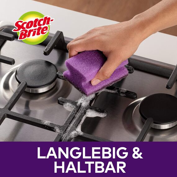 Scotch-Brite Extreme Topfreiniger extra-stark, 12 Stück pro Packung - entfernt hartnäckige Flecken und Schmutz mühelos, Lila
