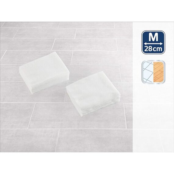 Leifheit Staubtücher Clean and Away, 20 Stück, Fusseln, Staub und Haare Werden magnetisch angezogen, für Bodenwischer mit Einer Breite von 28 cm