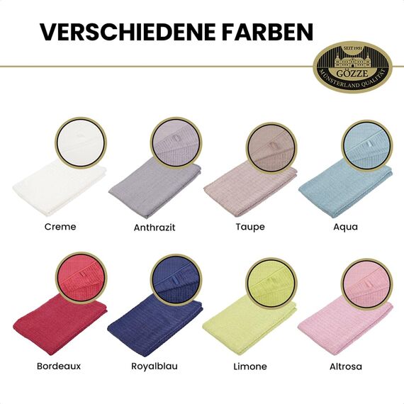 Gözze - Geschirrtuch-Set, 3-teilig, Mikrofaser-Poliertuch, 50 x 70 cm - Anthrazit