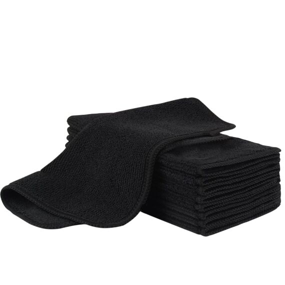 VIVOTE Mikrofasertücher schwarz Spüllappen Küchenlappen super saugfähig und dick Haushalts Putzlappen microfaser Küche Putztücher Mehrzweck Staubwischen 20 cm X 20 cm 9 Stück