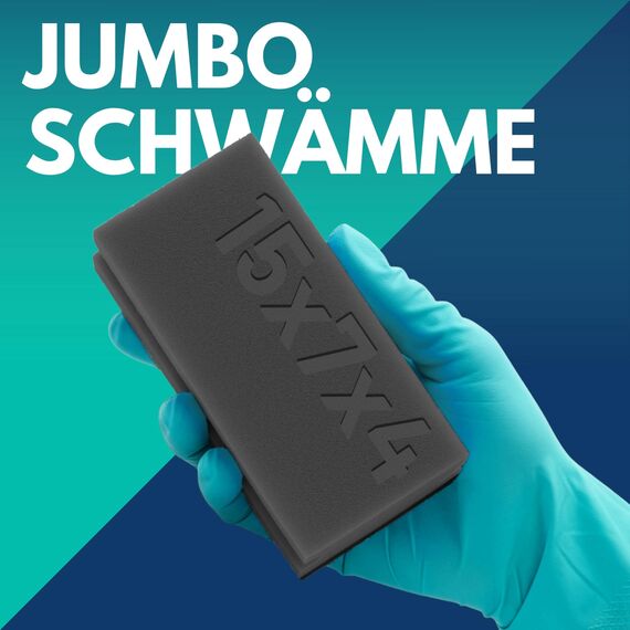 SONTY Spülschwamm XL Grau/Schwarz aus Österreich - 10x Profi Jumbo Schwamm - Küchenschwamm mit Schleifmittel - Topfreiniger Putzschwamm Küche gegen hartnäckigen Schmutz (15 x 7 x 4 cm - 10 Schwämme)