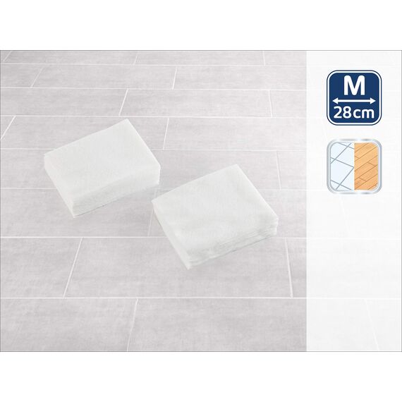 Leifheit Staubtücher Clean and Away, 30 Stück, Fusseln, Staub und Haare Werden magnetisch angezogen, für Bodenwischer mit Einer Breite von 28 cm