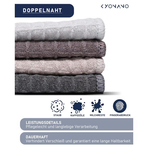 KYONANO Barista Zubehör, Barista Tuch Set 4 Stück, 30x30 cm Reinigungstuch zum reinigen Ihres Kaffee Equipments, extrem saugstarke, Barista Lappen für Dampflanze und Siebträgermaschine