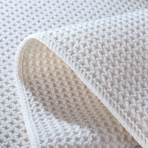 Polyte - Premium-Geschirrtücher aus Mikrofaser - Waffelstruktur - Dunkelblau/Grau/Altweiß - 30 x 30 cm - 12 Stück