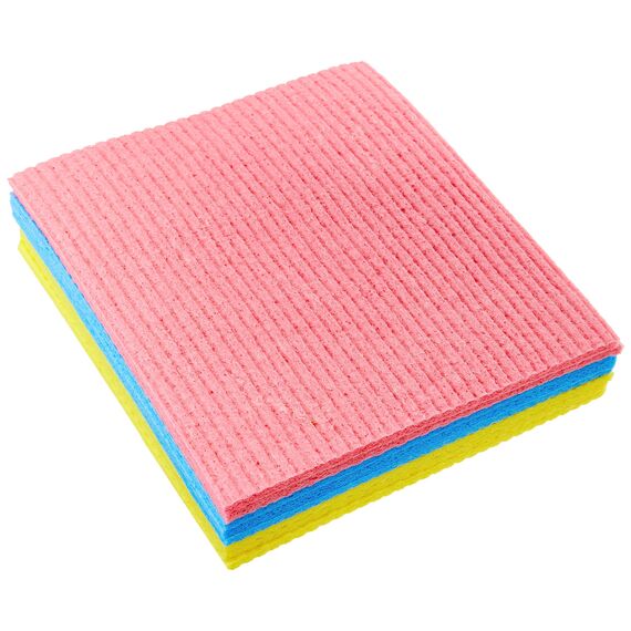 Vileda Schwammtuch mit besonders hoher Saugkraft, Farben: blau, rosa, gelb , 8 Stück (1er Pack)