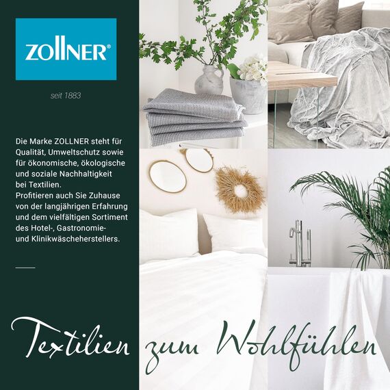 ZOLLNER 10er Set Mikrofasertücher für streifenfreien Glanz - flusenfreie und saugstarke Reinigungstücher - waschbar bis 60°C - 40x40cm in grün - Hotelqualität