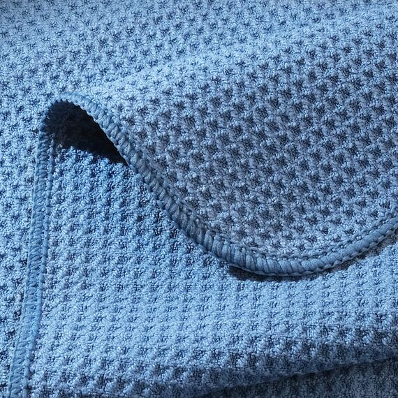 Polyte - Premium-Geschirrtücher aus Mikrofaser - Waffelstruktur - Dunkelblau/Grau/Altweiß - 30 x 30 cm - 12 Stück