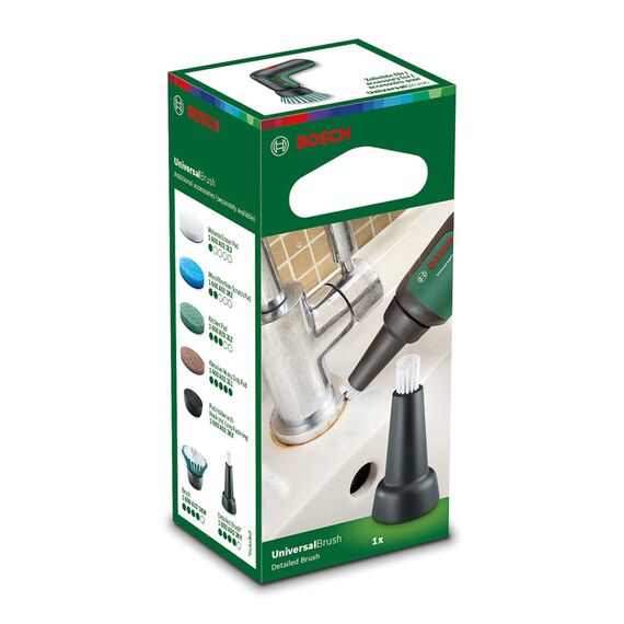 Bosch Detailbürste für Akku Reinigungsbürste UniversalBrush (1 Stück enthalten, im Karton) (Packung mit 2)
