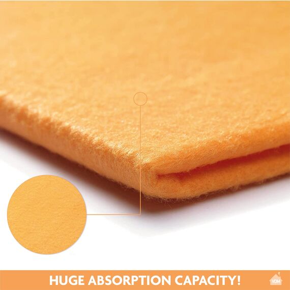 GROSSARTIGE UNIVERSAL-Boden PUTZLAPPEN - Orangefarbene Bodentücher 5 Stück - 50x60cm - Vielseitig einsetzbar und sehr saugfähig - Für die Bodenreinigung - EDEN®