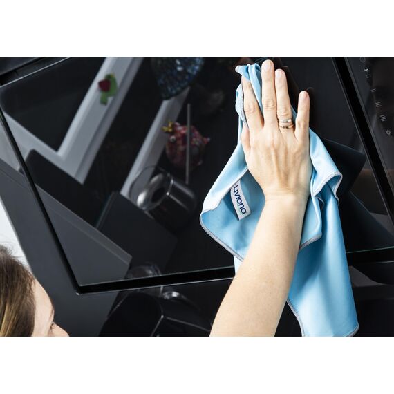 Liviona 16er Set Polarglanz Mikrofaser Glaspoliertücher – Spiegeltuch - Hochwertige Poliertücher für Hochglanzflächen, Spiegel, Gläser reinigt Streifen- und Fusselfrei (16 Stück Packung ca. 40x60)