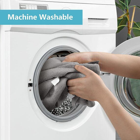 HOMEXCEL Grau Mikrofasertücher 50 Stück, Wiederverwendbare Küchen-Mikrofaser-Reinigungstücher, Lappen Putztücher Geschirrtücher, Fusselfreie Waschbare für Zuhause, Fenster, Auto 30 x 30 cm
