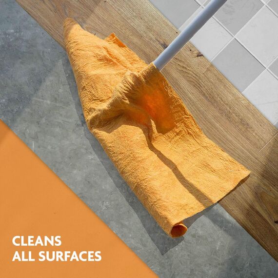 GROSSARTIGE UNIVERSAL-Boden PUTZLAPPEN - Orangefarbene Bodentücher 5 Stück - 50x60cm - Vielseitig einsetzbar und sehr saugfähig - Für die Bodenreinigung - EDEN®