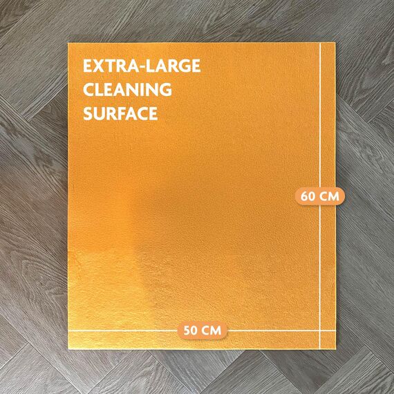 GROSSARTIGE UNIVERSAL-Boden PUTZLAPPEN - Orangefarbene Bodentücher 5 Stück - 50x60cm - Vielseitig einsetzbar und sehr saugfähig - Für die Bodenreinigung - EDEN®