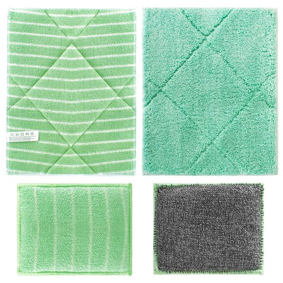 6 Stück Bambus Mikrofaser Fensterputztücher Wiederverwendbare Reinigungstücher Ultra saugstarke & fusselfreie Putzlappen