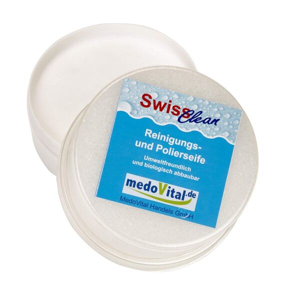 SWISS CLEAN Universal-Reinigungs- und Polierseife – Geeignet für Küchenmöbel, Herdplatten, Bad, WC, Fliesen etc. – Umweltfreundlich – 100% biologisch abbaubar – MADE IN GERMANY – 300 g – C345693