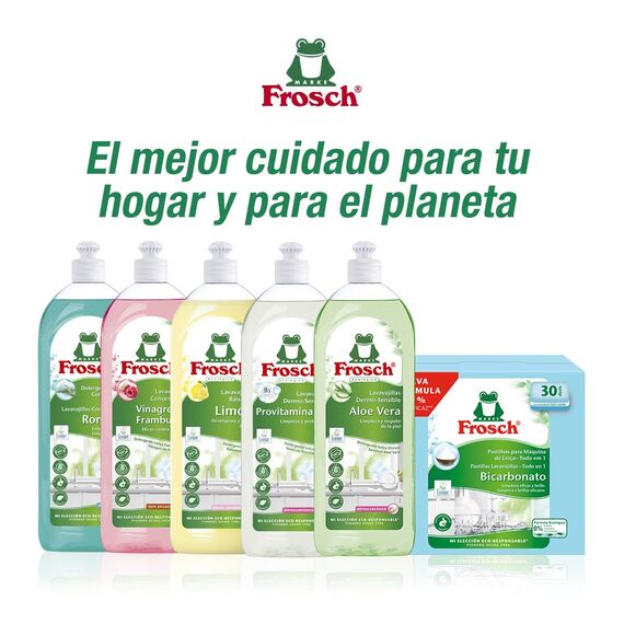 Frosch - Handspüler Flüssigkeit, Bio-Balsam Zitrone, entfettet und schützt die Haut, dermatologisch getestet - Packung mit 10 Stück x 750 ml