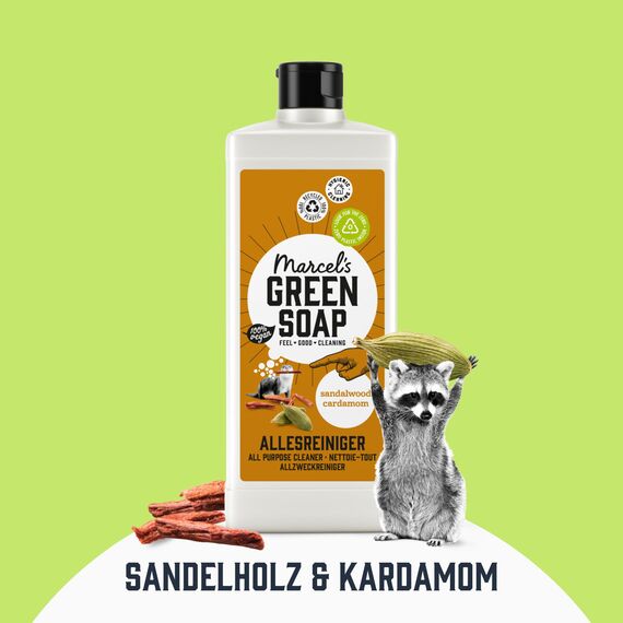 Marcel's Green Soap - Allzweckreiniger Sandelholz & Kardamom - Oberflächenreiniger - 100% Umweltfreundlich - 100% Vegan - 97% Biologisch abbaubar - 6er-Pack - 750 ml